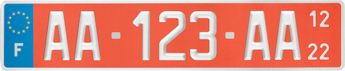 red number plate