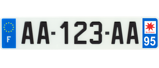 plaque d'immatriculation Île de France