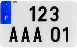 plaque scooter moto fni