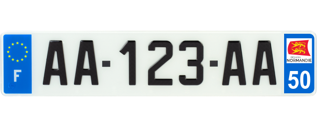 plaque d'immatriculation Normandie