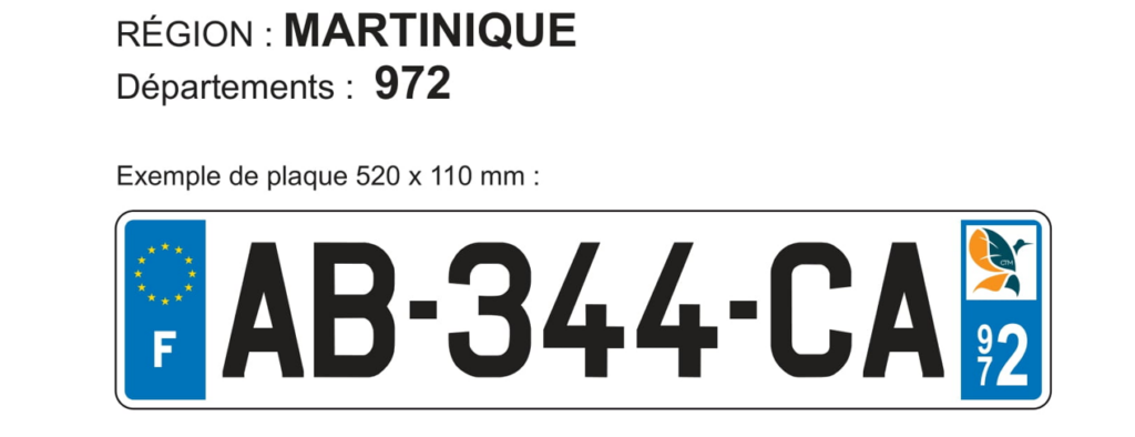 plaque Martinique (nouveau logo)