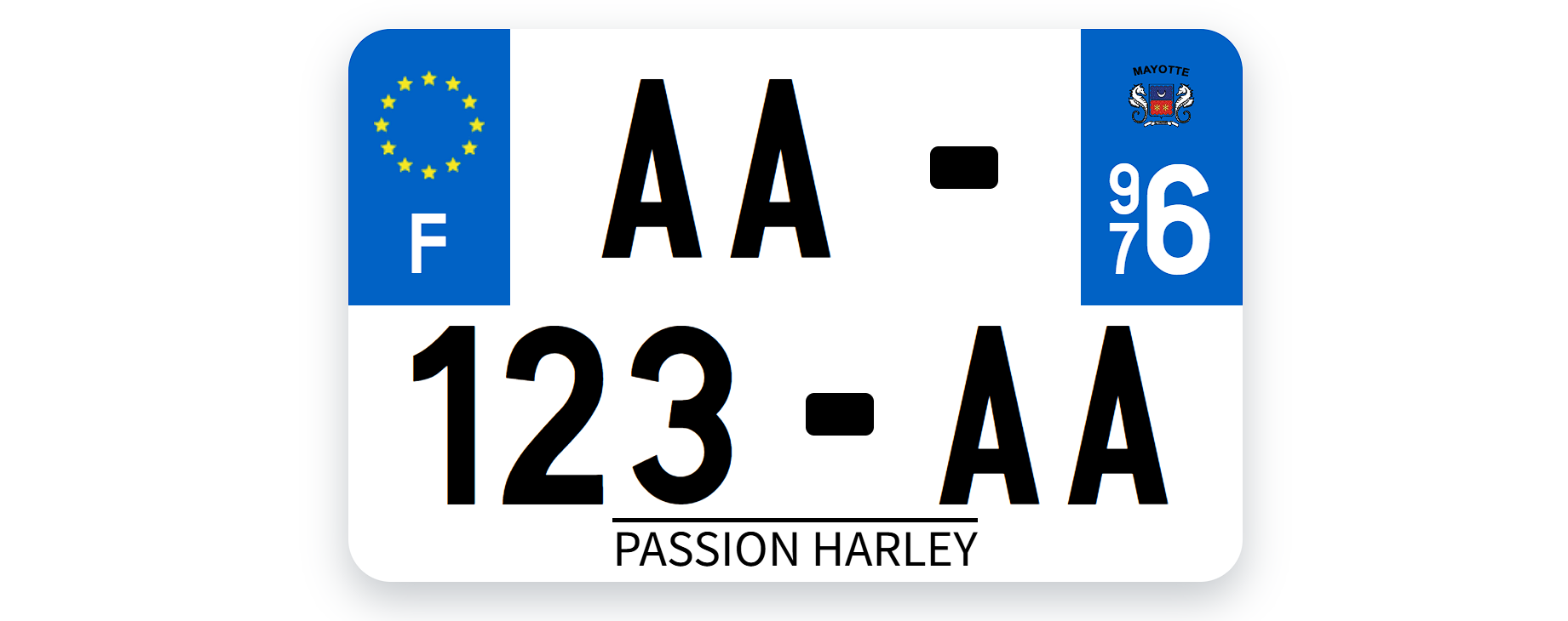 plaque moto personnalisée