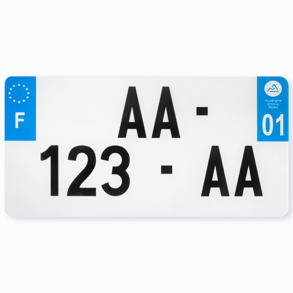 plaque américaine format camion France