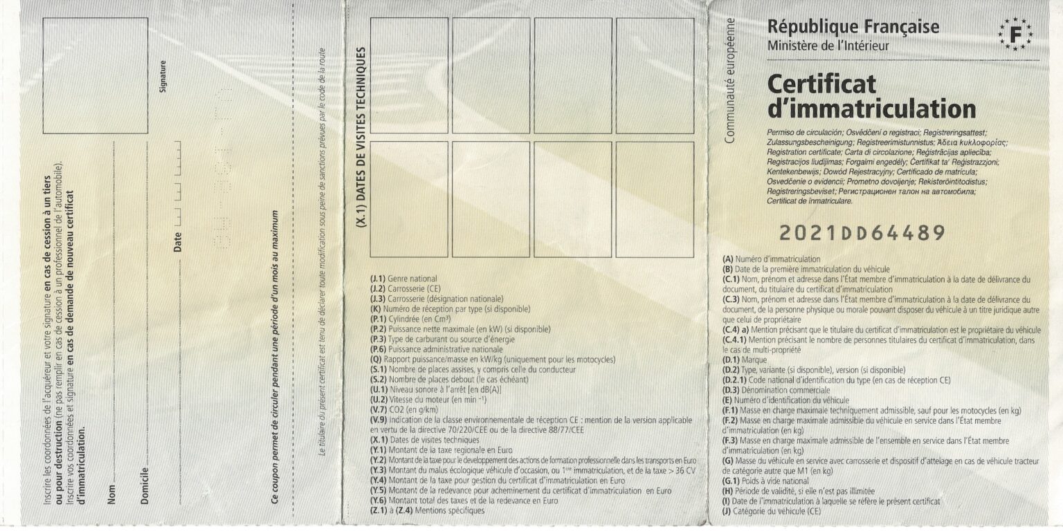 Peut On Rouler Avec Une Carte Grise Gele