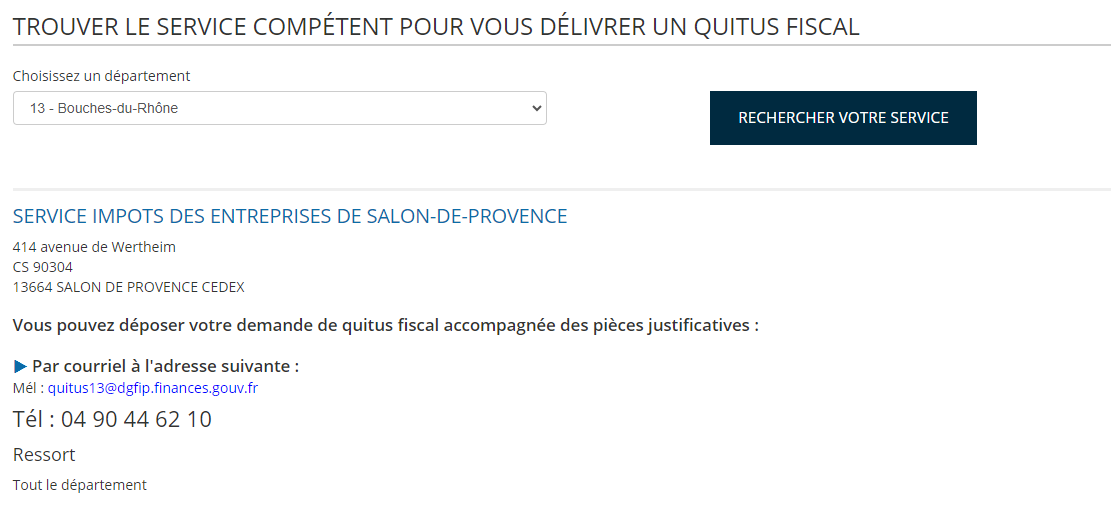 Demande De Quitus Fiscal Professionnel – CWSC