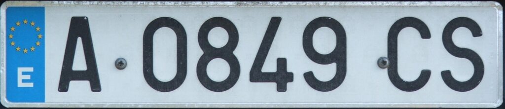 ancienne plaque espagnole (Alicante)