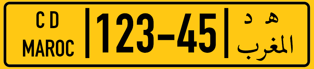 plaques diplomatiques maroc