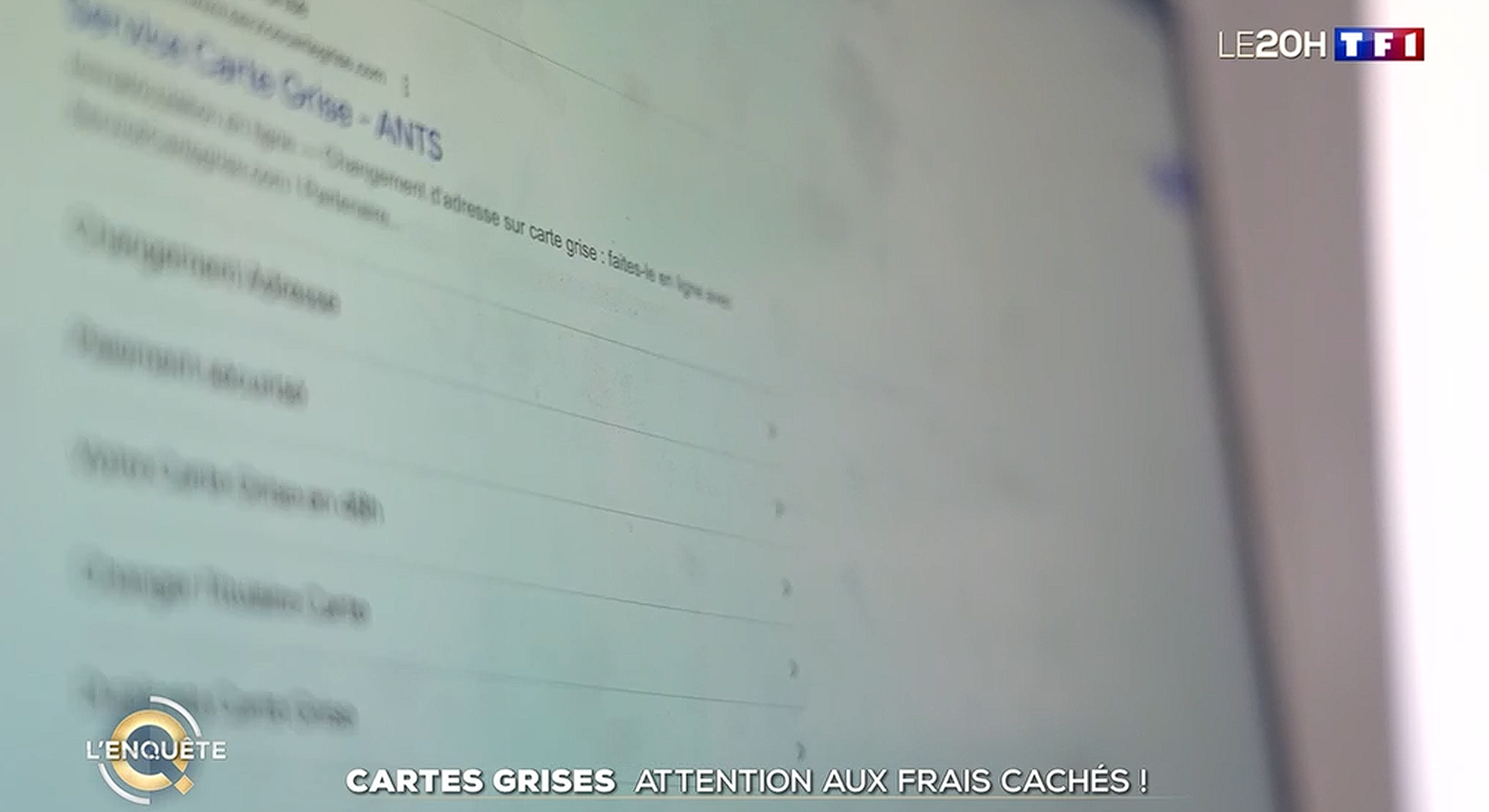 Illustration TF1 épingle les prestataires carte grise aux tarifs exorbitants